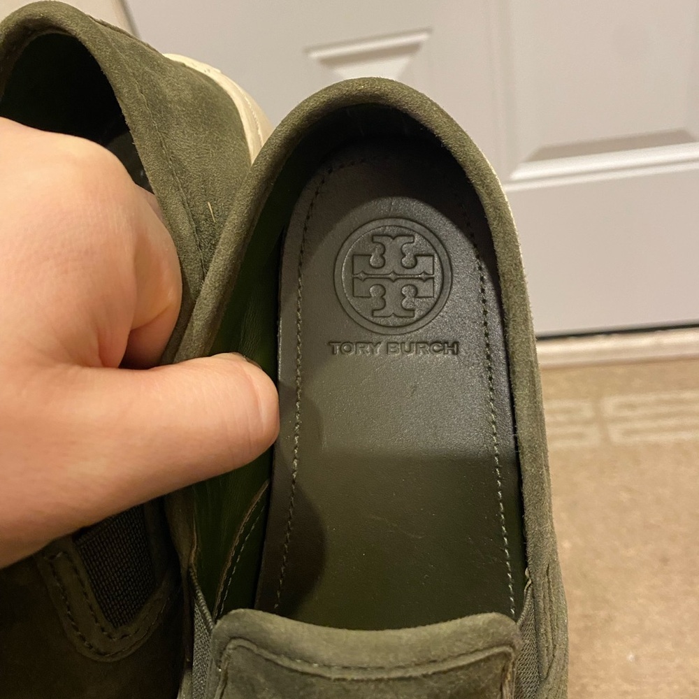 Tory Burch Jesse Green Suede Slip On Athletic Loafers Womens Comfort Shoes 7 M - Picture 14 of 15